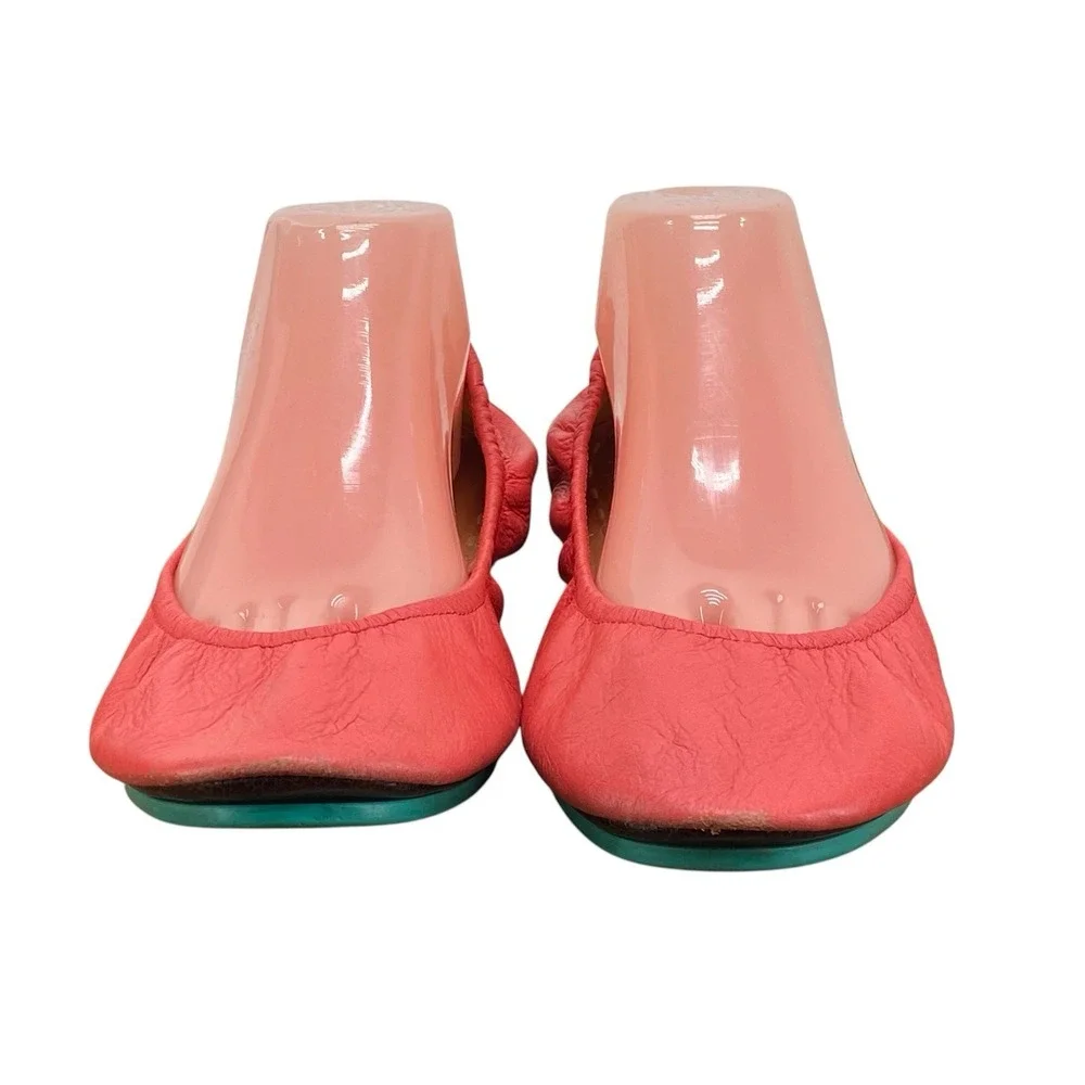 Tieks by Gavrieli Coral Leather Ballet Flats Foldable Shoes Women's Size 11
